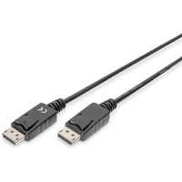 Kabel połączeniowy DisplayPort z zatrzaskami 1080p 60Hz FHD Typ DP/DP M/M czarny 2m