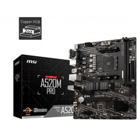 Płyta główna A520M PRO AM4 2DDR4 DP/VGA/HDMI USB 3.2 mATX