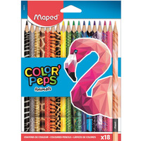 Kredki COLORPEPS ANIMALS trjktne 18 szt pud. z zaw. 832218 (X)