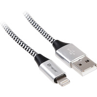 Kabel USB 2.0 iPhone AM - lightning 1, 0m czarno-srebrny TRACER TRAKBK46268