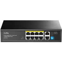 Przecznik GS1010P 8-Port Gigabit PoE+ Switch, 2 Gigabit Uplink Ports 120W