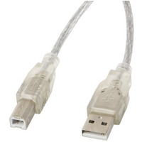 Kabel USB 2.0 AM-BM 3M Ferryt przezroczysty