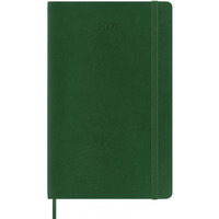 Kalendarz dzienny MOLESKINE 2026, 12M, L, mikka oprawa, 13x21cm, myrtle green