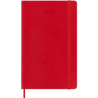 Kalendarz dzienny MOLESKINE 2026, 12M, L, mikka oprawa, 13x21cm, scarlet red