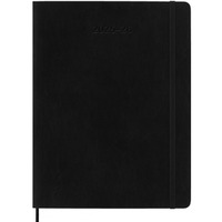 Kalendarz tygodniowy MOLESKINE 2025/26, 18M, XL, mikka oprawa, 19x25cm, czarny