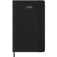 Kalendarz tygodniowy MOLESKINE 2026, 12M, L, synt. skra wa, 13x21cm, edycja limitowana, w pudeku, czarny