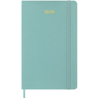 Kalendarz tygodniowy MOLESKINE 2026, 12M, L, synt. skra wa, 13x21cm, edycja limitowana, w pudeku, sage green