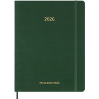 Kalendarz tygodniowy vertykalny MOLESKINE 2026, 15M, XXL, mikka oprawa, 23, 5x28cm, myrtle green