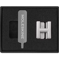 Przypinka MOLESKINE H, srebrna