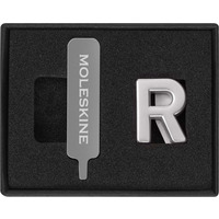 Przypinka MOLESKINE R, srebrna