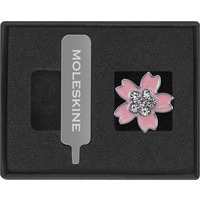 Przypinka MOLESKINE Sakura Pin Crystal Flower 2025, różowa