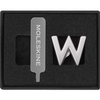Przypinka MOLESKINE W, srebrna