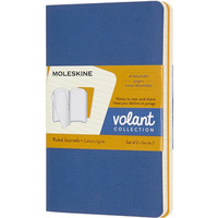 Zestaw 2 zeszytw MOLESKINE Volant, P, 9x14cm, w linie, 80 stron, blue/amber yellow