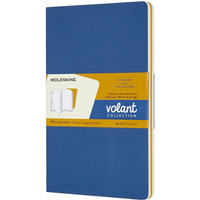 Zestaw 2 zeszytw MOLESKINE Volant, L, 13x21cm, gadki, 96 stron, blue/amber yellow