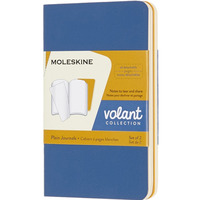 Zestaw 2 zeszytw MOLESKINE Volant, XS, 6, 5x10, 5cm, gadki, 56 stron, blue/amber yellow