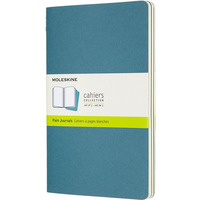 Zestaw 3 zeszytw MOLESKINE Cahier Journals, L, 13x21cm, gadki, 80 stron, brisk blue