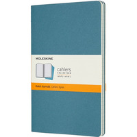 Zestaw 3 zeszytw MOLESKINE Cahier Journals, L, 13x21cm, w linie, 80 stron, brisk blue