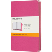 Zestaw 3 zeszytw MOLESKINE Cahier Journals, P, 9x14cm, w linie, 64 strony, kinetic pink