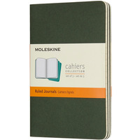 Zestaw 3 zeszytw MOLESKINE Cahier Journals, P, 9x14cm, w linie, 64 strony, myrtle green