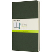 Zestaw 3 zeszytw MOLESKINE Cahier, L, 13x21cm, gadki, 80 stron, myrtle green