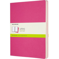 Zestaw 3 zeszytw MOLESKINE Cahier, XL, 19x25cm, gadki, 120 stron, kinetic pink