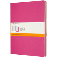 Zestaw 3 zeszytw MOLESKINE Cahier, XL, 19x25cm, w linie, 120 stron, kinetic pink