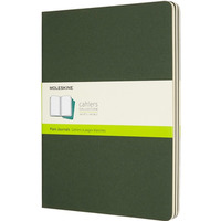 Zestaw 3 zeszytw MOLESKINE Cahier, XL, 19x25cm, gadki, 120 stron, myrtle green