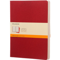 Zestaw 3 zeszytw MOLESKINE Cahier, XL, 19x25cm, w linie, 120 stron, cranberry red