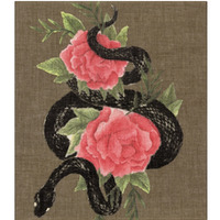 Zestaw KAWECO X MOLESKINE 2025, notes Snake Roses, L, 13x21cm, w linie + długopis, w pudełku