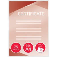 Samoprzylepne folie do laminacji GBC PeelnStick, A4, 75 mic., 25 szt., 3747527