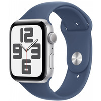 Watch SE GPS, koperta 40 mm z aluminium w kolorze srebrnym z paskiem sportowy w kolorze denim - rozmiar S/M