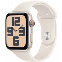 Watch SE GPS + Cellular, koperta 40 mm z aluminium w kolorze ksiycowej powiaty z paskiem sportowym w kolorze ksiycowej powiaty - rozmiar S/M