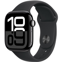 Watch Series 10 GPS + Cellular, koperta 42 mm z aluminium w kolorze onyksu z paskiem sportowym w kolorze czarnym - rozmiar S/M