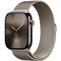 Watch Series 10 GPS + Cellular, koperta 46 mm z tytanu w kolorze naturalnym z bransolet mediolask w kolorze naturalnego tytanu - rozmiar M/L