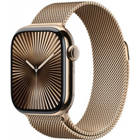 Watch Series 10 GPS + Cellular, koperta 42 mm z tytanu w kolorze zotym z bransolet mediolask w kolorze zotym