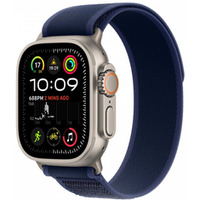 Watch Ultra 2 GPS + Cellular, koperta 49 mm z tytanu w kolorze naturalnym z opask Trial M/L w kolorze niebieskim