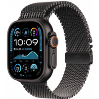 Watch Ultra 2 GPS + Cellular, koperta 49 mm z tytanu w kolorze czarnym z bransolet mediolask M z tytanu w kolorze czarnym