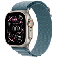 Watch Ultra 3 GPS + Cellular koperta 49 mm z tytanu w kolorze naturalnym, opaska Alpine w kolorze jasnoniebieskim - rozmiar L