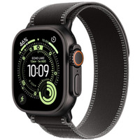 Watch Ultra 3 GPS + Cellular koperta 49 mm z tytanu w kolorze czarnym, opaska Trail w kolorze czarnym/wgla drzewnego - rozmiar M/L