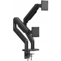 Uchwyt biurkowy podwójny z zaciskiem i sprężyną mechaniczną 2x LCD max. 45