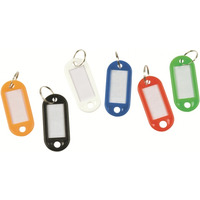 Zawieszki na klucze Q-CONNECT, 50x22mm, 100 szt., mix kolorw