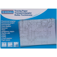 Kalka techniczna DONAU, A4, 10 arkuszy, 90gsm, transparentna