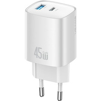 Ładowarka sieciowa T66 45W GaN CC290 USB-A + USB-C Fast charge