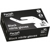 Rękawice nitrylowe czarne XL 100szt. PACLAN
