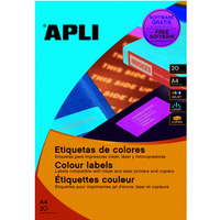 Etykiety 02873 64*33.9 zielon fluo zaokrąglone APLI 20ar (X)