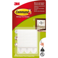 Nowy indeks klk088 Rzepy Command (17201 PL), do wieszania obrazw, due, 3 szt., biae