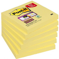 Nowy indeks blk0115011 Bloczek samoprzylepny POST-IT Super Sticky (654-P6SSCY-EU), 76x76mm, 90 kart., żółty