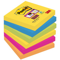 Nowy indeks blk0039011 Bloczek samoprzylepny POST-IT Super Sticky (654-6SS-RIO), 76x76mm, 6x90 kart., paleta Rio de Janeiro