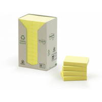 Nowy indeks blk0037011 Bloczek samoprzylepny ekologiczny POST-IT (653-1T), 38x51mm, 24x100 kart., żółty