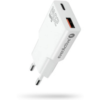 Ładowarka sieciowa SUPER SLIM QC 3.0 20W 1XUSB 1XUSB-C biała SC-340Q